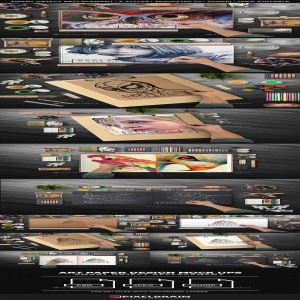 Art Paper Scene Mockups Design–艺术画场景展示样机mockups[psd]