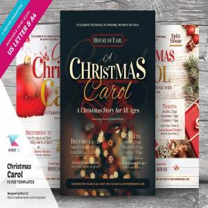 圣诞之歌海报模板 Christmas Carol Flyer Templates [psd]