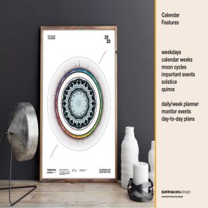 2020年创意复杂圆形日历年历设计模板 Circular Calendar / 2020 Edition插图2