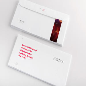企业信头信封设计效果图样机02 Letterhead Envelope Mockup 02
