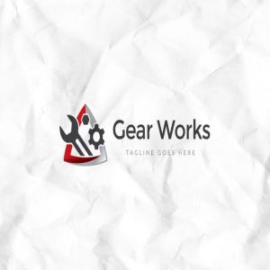 机械维修服务品牌Logo设计模板 Gear Works Logo Template插图2