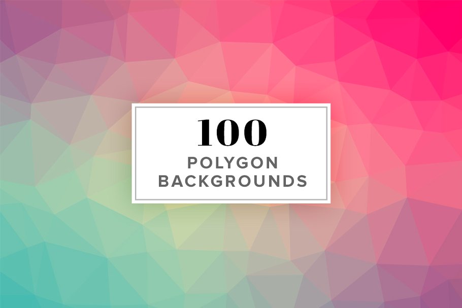 100个美丽的多边几何图形背景 *SALE* 100 Polygon Background Images