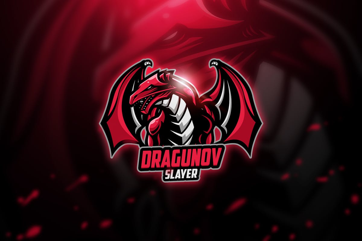 翼龙电子竞技战队队徽Logo模板 Dragunov – Mascot & Esport Logo