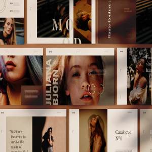 斯堪的纳维亚主题风格PPT幻灯片模板 FJORDA – Powerpoint Template