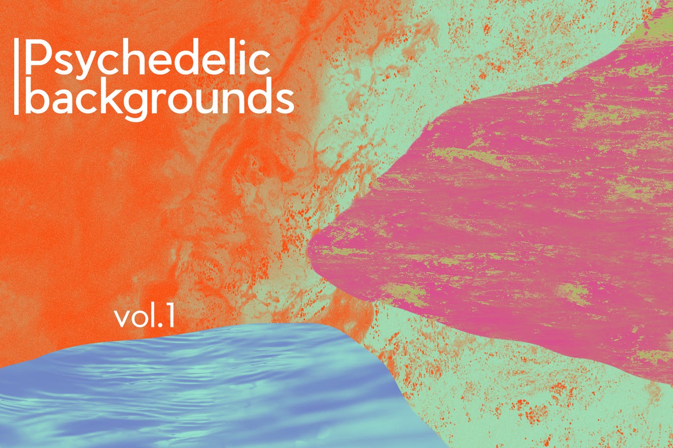 12张迷幻风格水彩背景图素材 Psychedelic Backgrounds