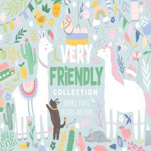 充满爱的手绘动植物剪贴画&纹理 Very Friendly Collection Pro