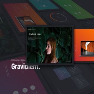 图表图形信息图表设计风格PPT模板 Gravidient Powerpoint Simply Theme