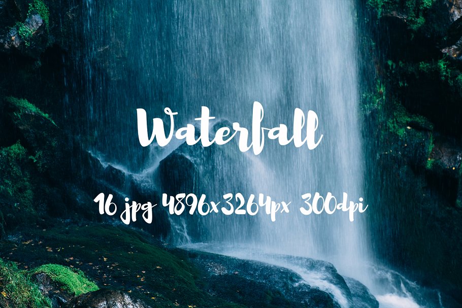 瀑布飞泻高清照片素材 Waterfall photo pack