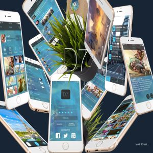 多用途娱乐类APP应用界面设计UI套件 D7 – Mobile UI Kit