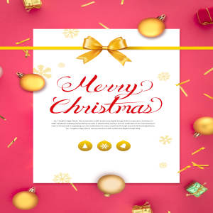 圣诞节日活动宣传海报设计素材[PSD]