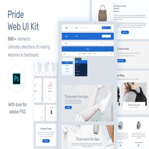 Web&APP开发/电商应用 Web UI 模板UI套件 Pride – Web UI Kit