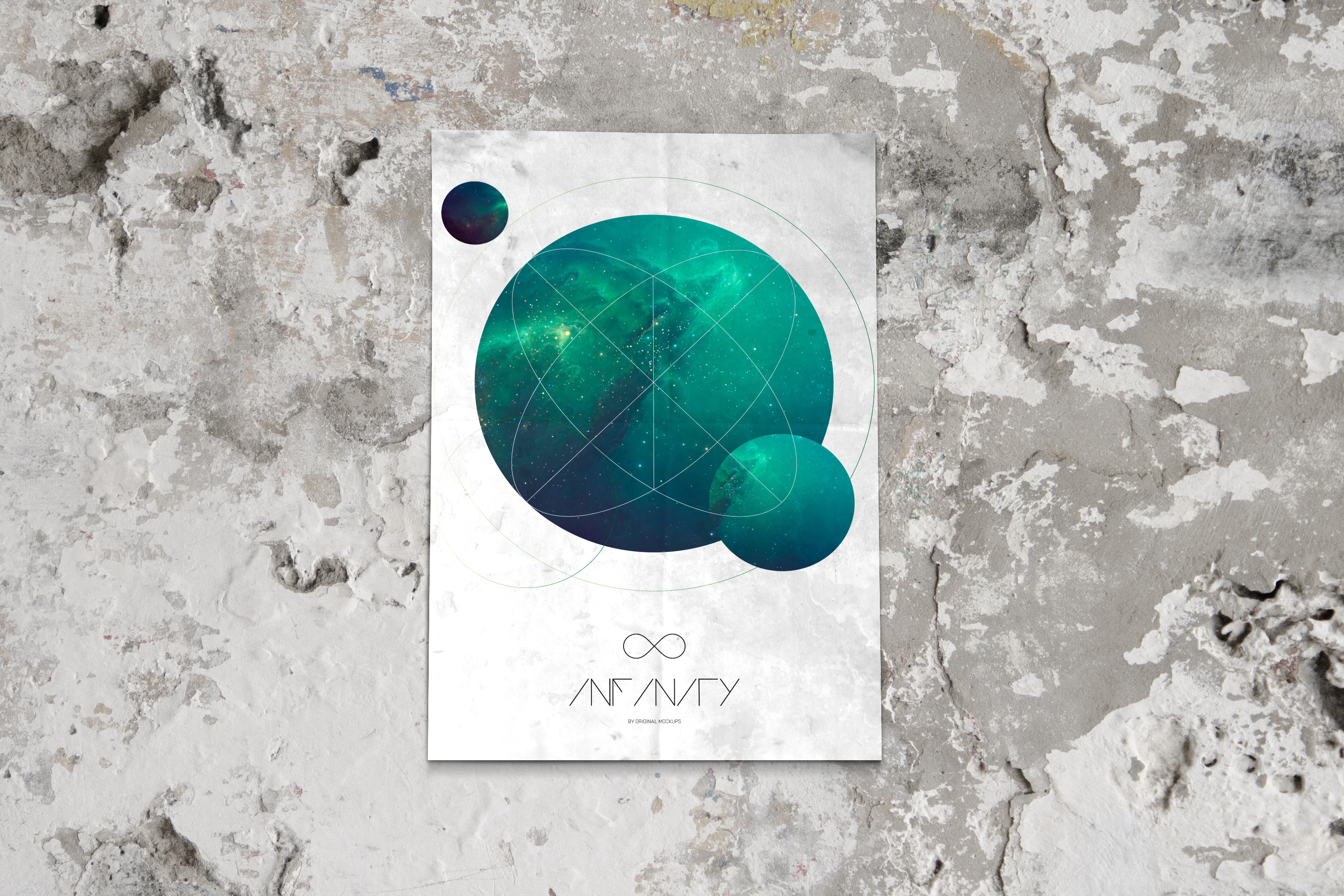 海报平面设计平铺预览图样机模板05 Poster Mockup 5