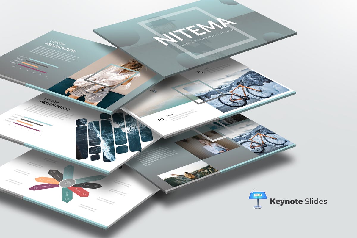 创意设计品牌/企业介绍Keynote幻灯片模板 Nitema – Keynote Template