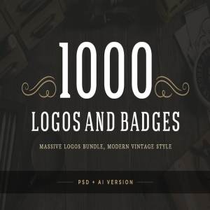 1000+复古风格Logo&徽章模板 1000 Logos and Badges Bundle插图1