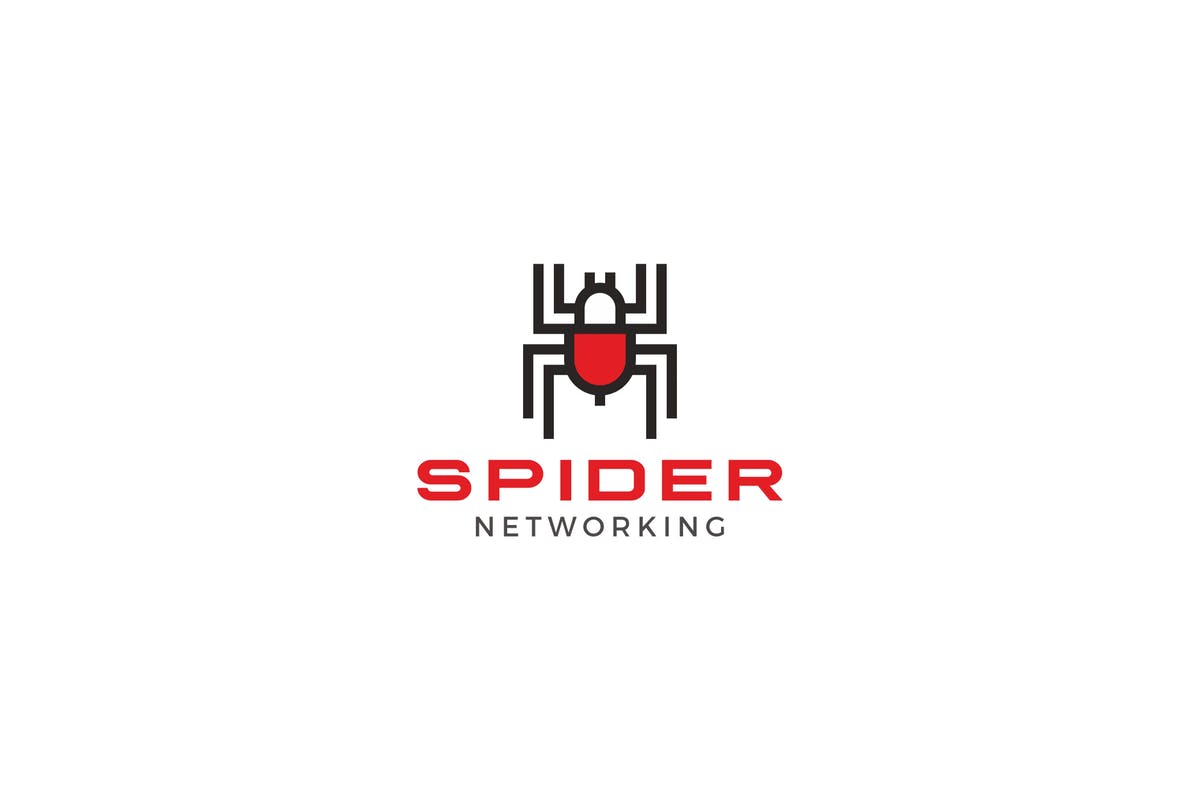 蜘蛛图形创意Logo设计模板 Spider Logo