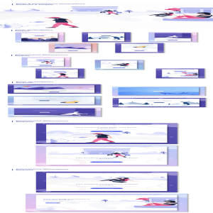 一流设计素材网下午茶：友好漂亮时尚的电商APP和网页常用异常错误提示插画套装下载[Ai]