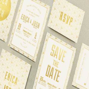 优雅几何婚礼设计物料模板套装 Elegant Geometric Wedding Suite