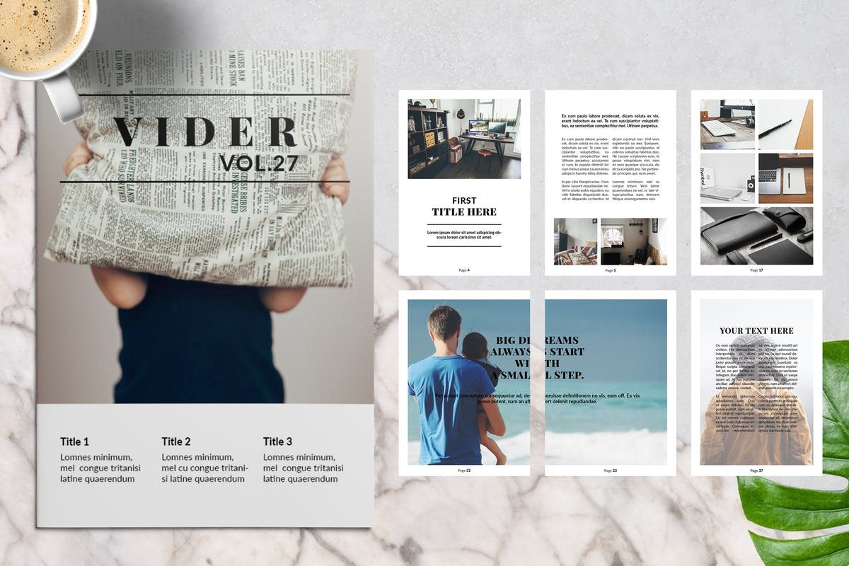 时尚高品质的生活方式/旅行风景画册模板 Vider Magazine