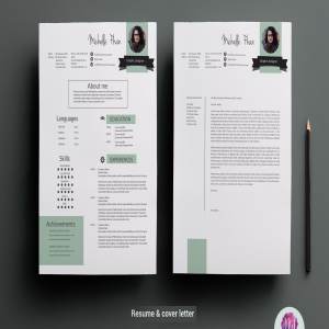 二合一简约简历模板 Resume template