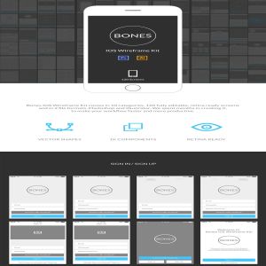 一套完美的线框图（Wireframe Kits）设计资源下载（PSD＋ai）