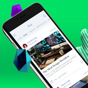博客新闻资讯类手机APP设计UI套件3 Blog 3 Mobile Ui