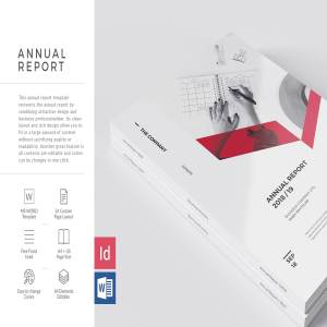 极简主义年度报告杂志模板下载 Sharp Annual Report [indd]