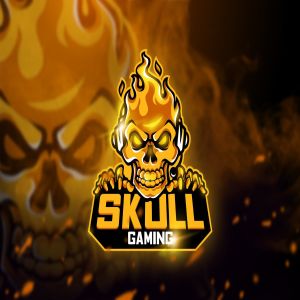 烈火骷髅游戏竞技战队队徽Logo模板 Skull Gaming – Mascot & Esport logo