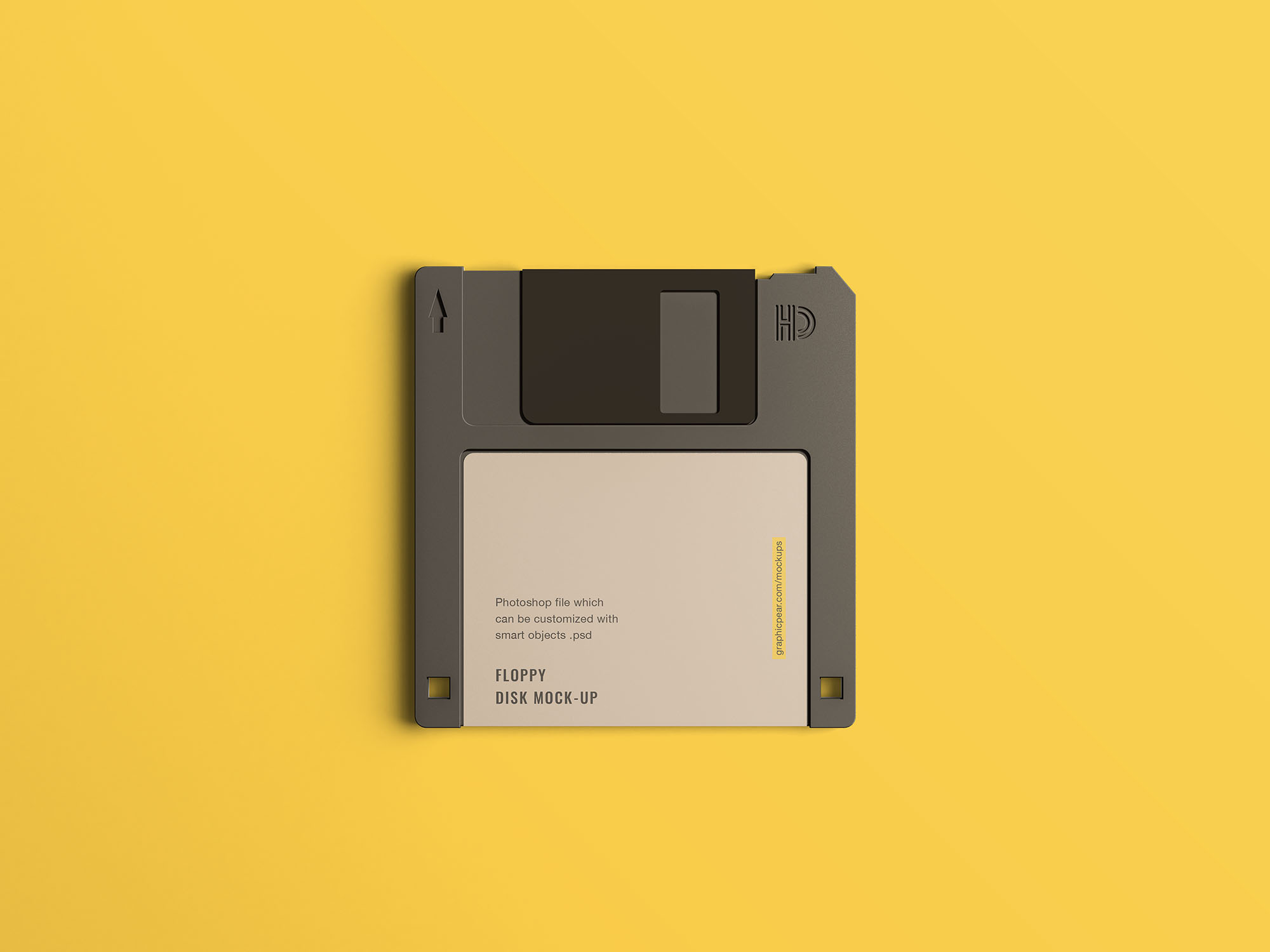 古董软盘外观设计样机模板 Floppy Disk Mockup
