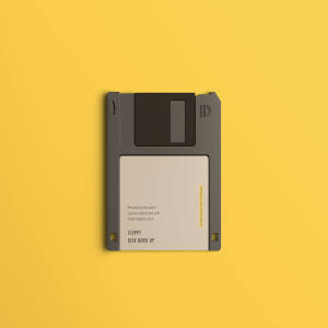 古董软盘外观设计样机模板 Floppy Disk Mockup