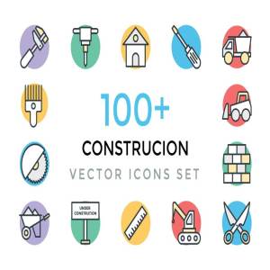 100+建筑基建主题矢量图标 100+ Construction Vector Icons