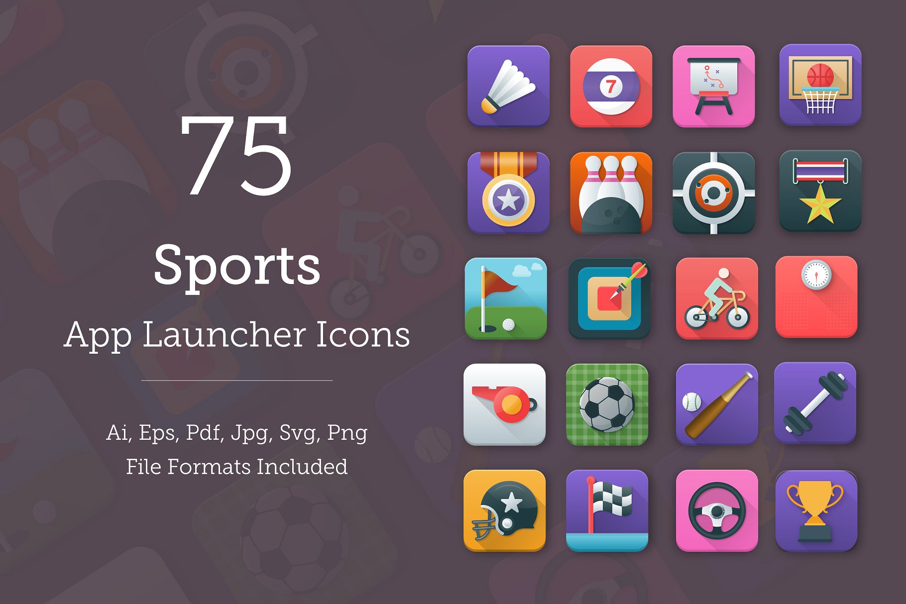 75个体育运动应用图标 75 Sports App Icons