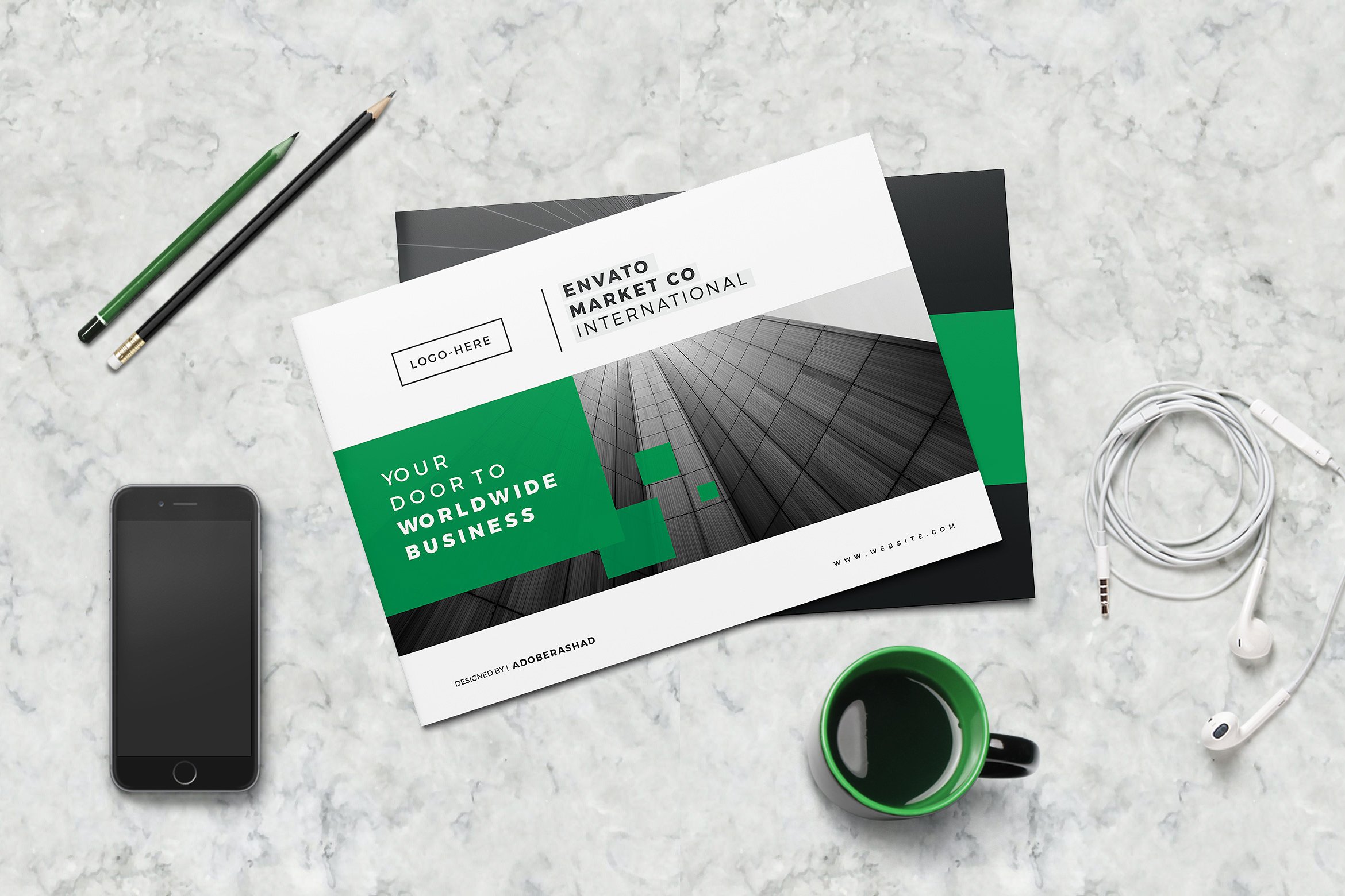 极简主义的公司介绍类小册子设计模板下载[indd]