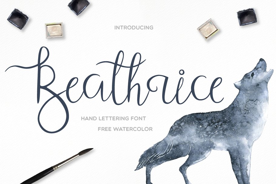 手写英文书法字体 Beathrice Script Font