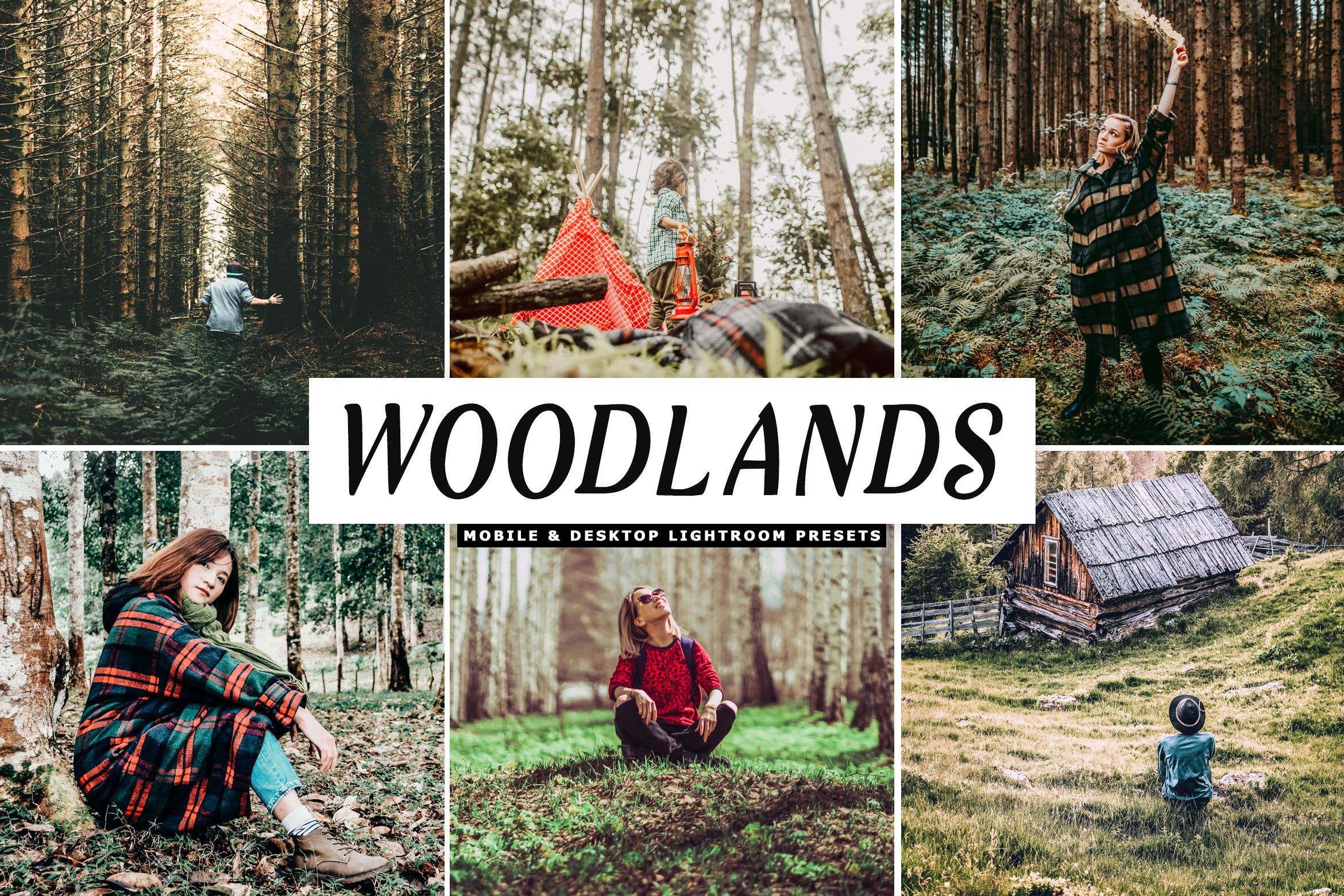 森林/树林摄影必备的LR调色预设 Woodlands Mobile & Desktop Lightroom Presets