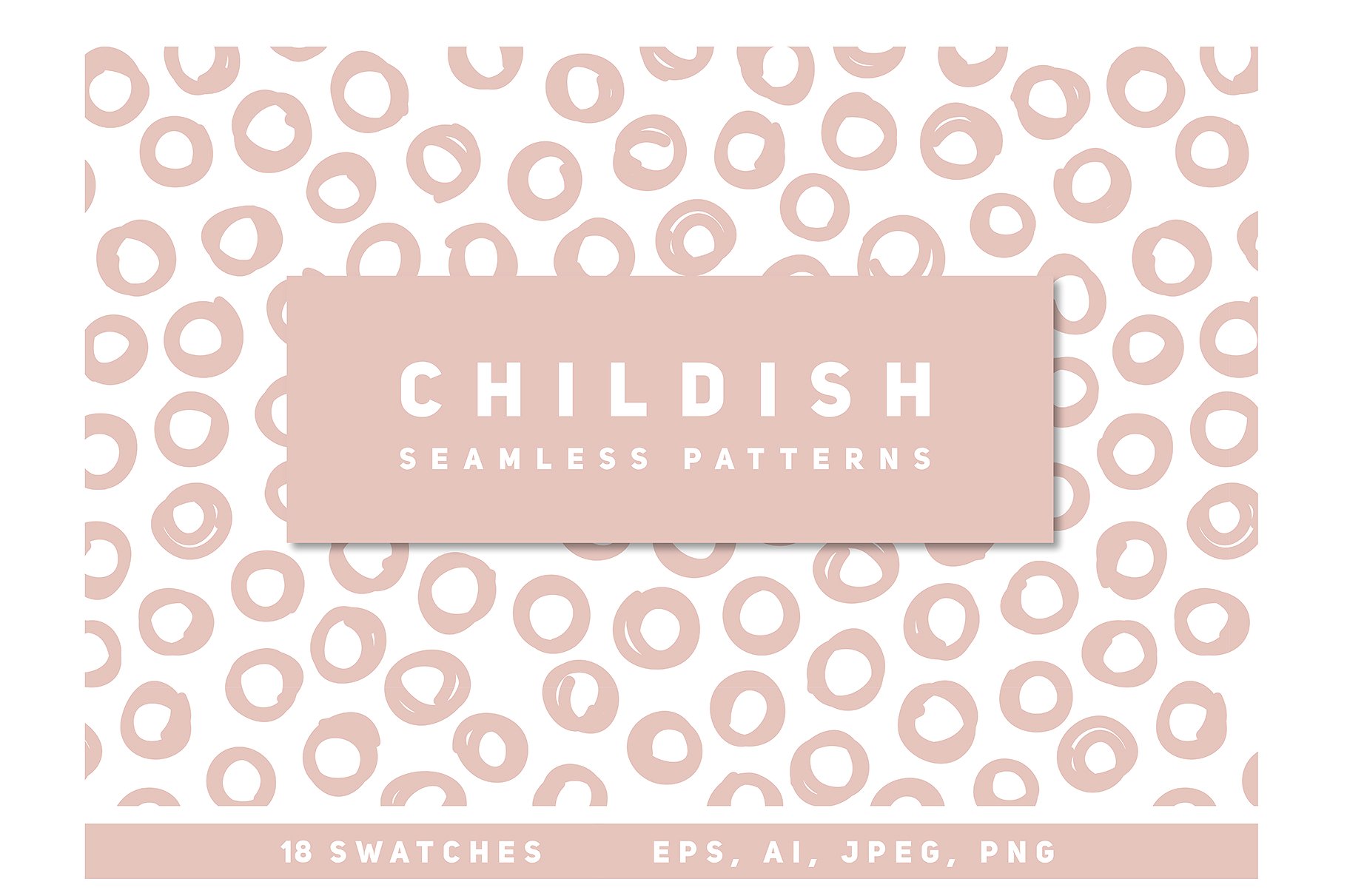 18款儿童涂鸦纹理 18 Childish Seamless Patterns