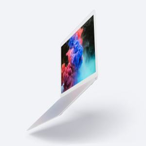 MacBook笔记本电脑悬空效果右视图样机模板 Clay MacBook Mockup, Floating Right View插图5