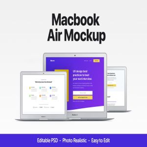 MacBook Air超极本电脑样机 Macbook Air Mockup插图1