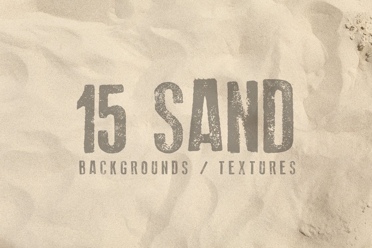 15款海滩细沙/砂砾背景纹理素材 15 Sand Backgrounds / Textures