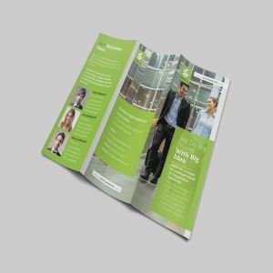 竖版三折页公司/企业简介宣传单设计模板 Enrico Business Trifold