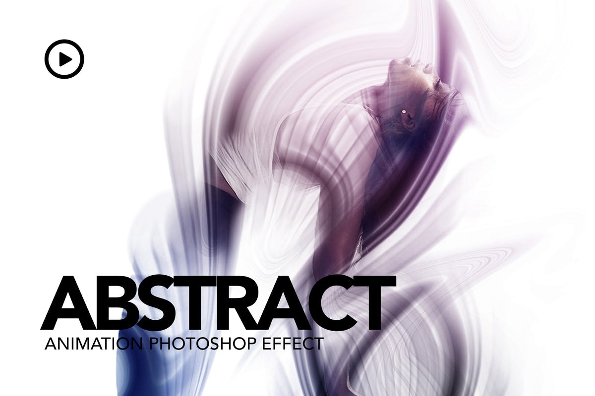 抽象人物线条化动画特效PS动作 Abstract Animation Photoshop Action