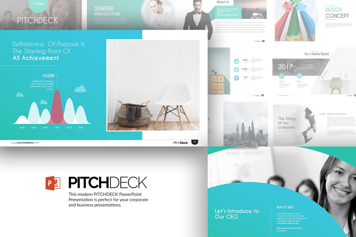 企业商业组织介绍PPT演示模板套装 Pitch Deck Powerpoint Presentation