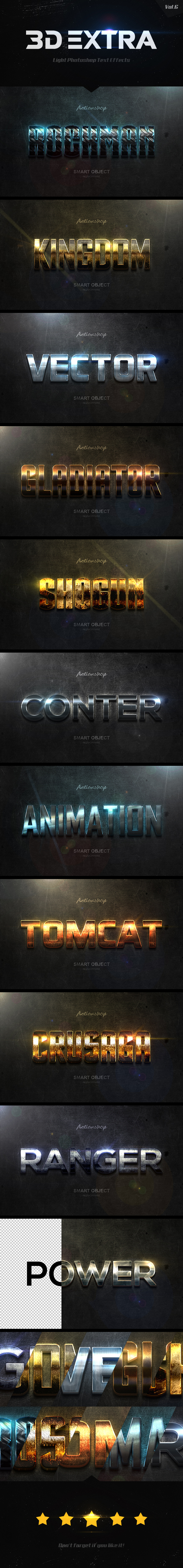 金属质感的3D文字特效合辑下载[psd]