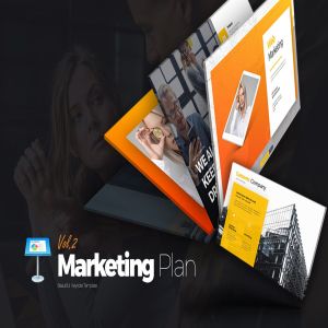 市场营销推广计划工作汇报Keynote幻灯片模板 Marketing Plan Vol 2 Keynote Templates