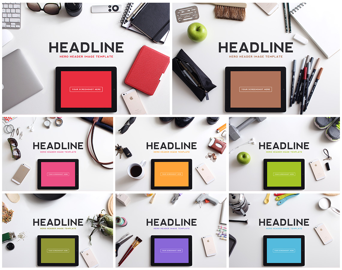 样机素材包 Mockup-Anything Bundle（场景, APP & 印刷设计）