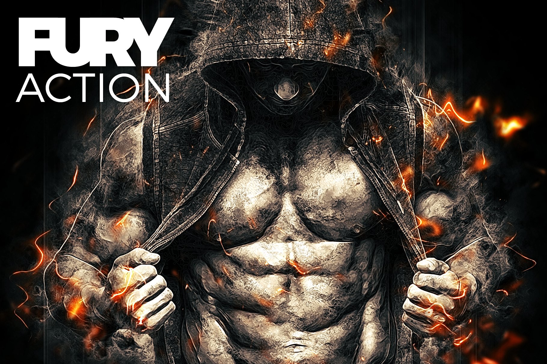 火爆震撼的超强视觉冲击力PS动作 Fury Action