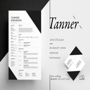 专业且酷炫的简历模板 Tanner – Resume/CV