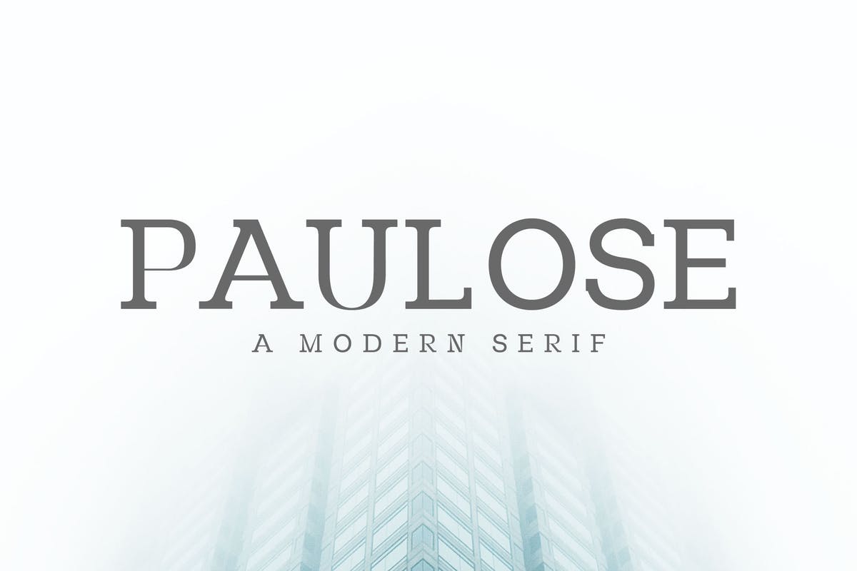 现代时尚优雅圆形衬线字体家族 Paulose Modern Serif Font Family