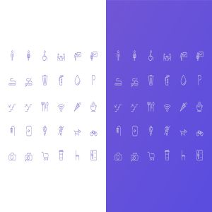 咖啡主题极简设计风格矢量线性图标 Simple Vector Icons Set for Сafe