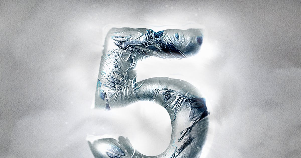 冰雪冰冻效果图层样式PSD分层模板 Ice Chrome Photoshop Layer Styles