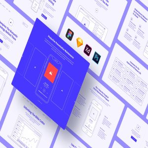 SKETCH&XD设计工具网站线框图模板素材 Method Wireframe Kit 2.3